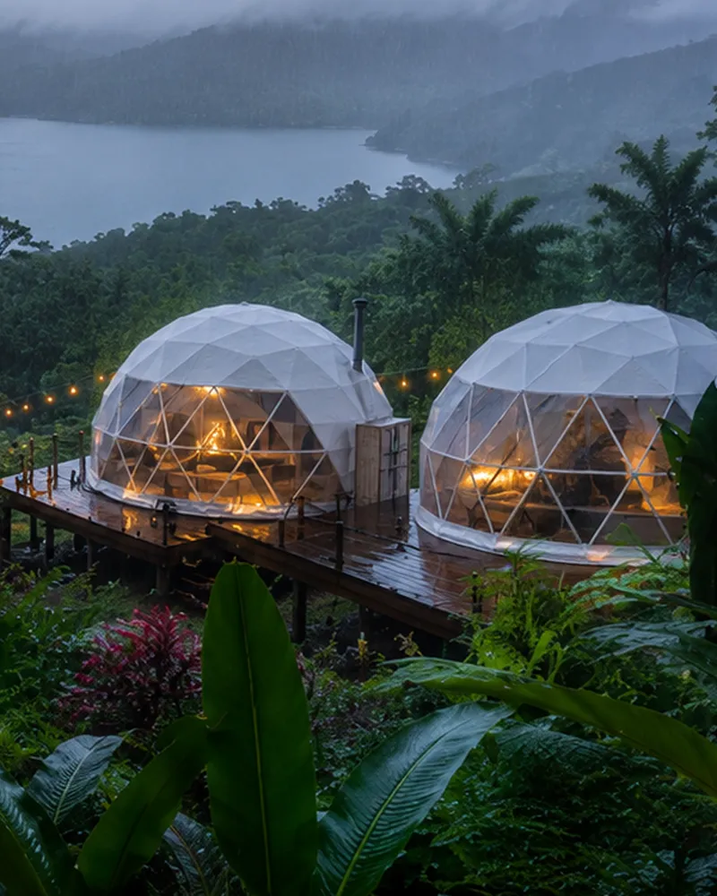Solora structures for rainy destinations