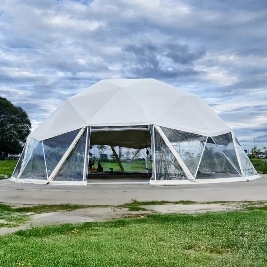 A Solora glamping dome with a viewing deck in Batangas