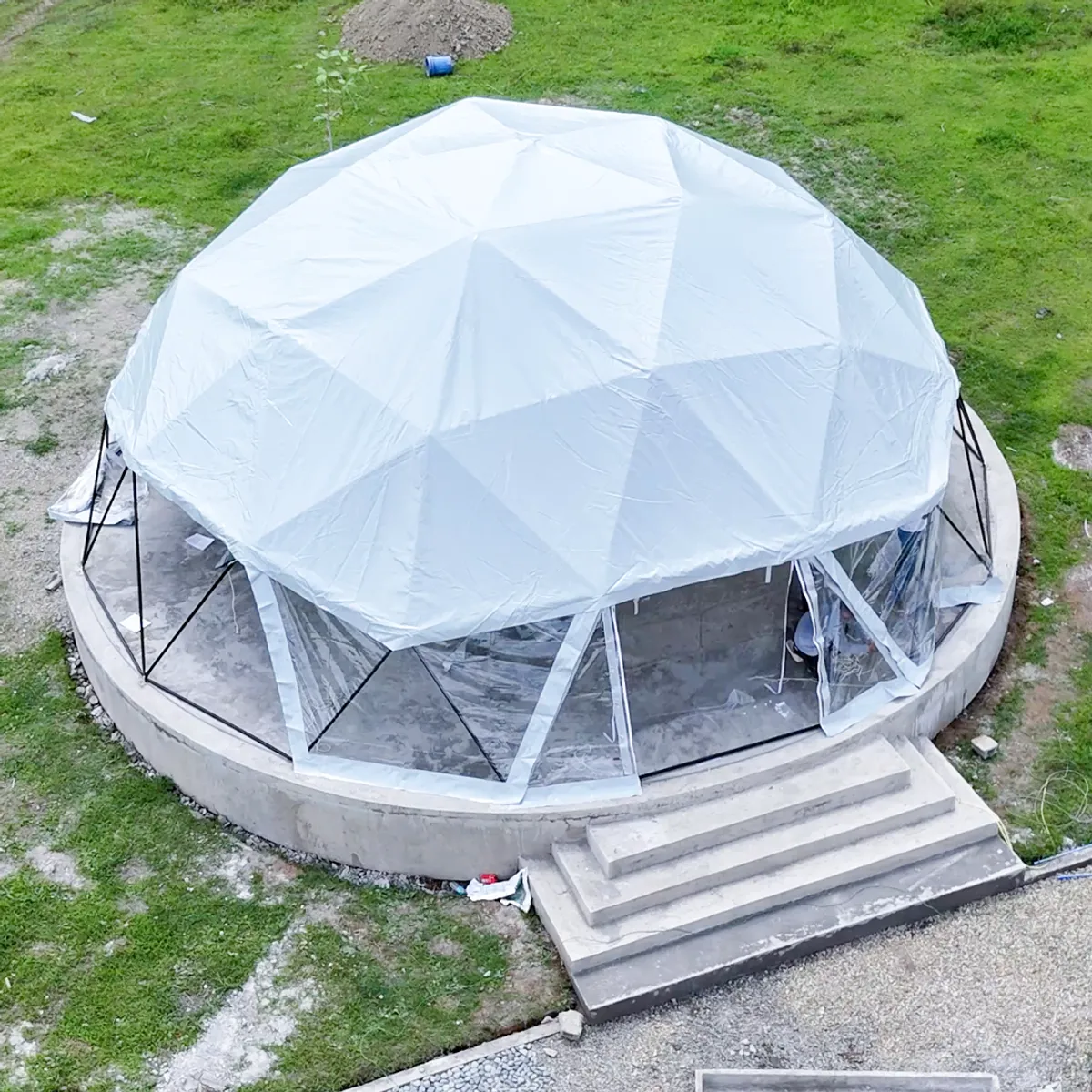 A Solora clear-panel glamping dome in Batangas