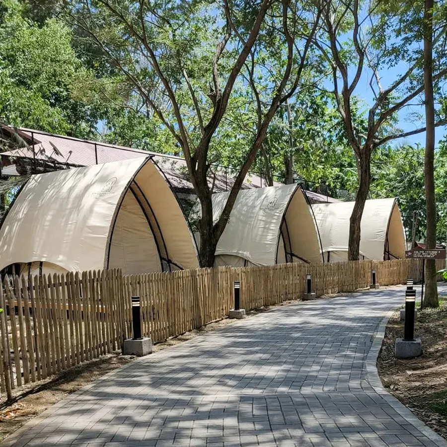 Solora A-frame glamping tents at Batangas Kalaiyaan